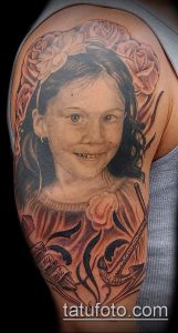 Фото тату портрет своего ребе - 01072017 - пример - 035 Tattoo portrait child_tatufoto.com