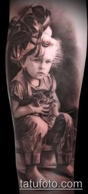 Фото тату портрет своего ребе — 01072017 — пример — 036 Tattoo portrait child_tatufoto.com