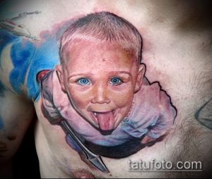 Фото тату портрет своего ребе - 01072017 - пример - 038 Tattoo portrait child_tatufoto.com