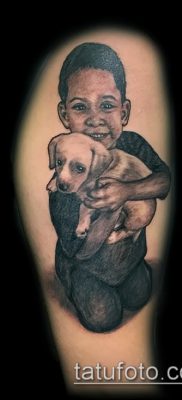 Фото тату портрет своего ребе — 01072017 — пример — 039 Tattoo portrait child_tatufoto.com