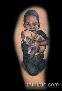 Фото тату портрет своего ребе - 01072017 - пример - 039 Tattoo portrait child_tatufoto.com