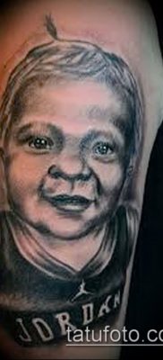 Фото тату портрет своего ребе — 01072017 — пример — 056 Tattoo portrait child_tatufoto.com