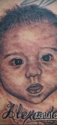 Фото тату портрет своего ребе — 01072017 — пример — 074 Tattoo portrait child_tatufoto.com
