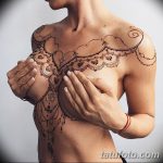 фото рисунок хной под грудью от 29.07.2017 №018 - Drawing henna under the breast