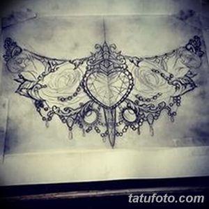 фото рисунок хной под грудью от 29.07.2017 №020 - Drawing henna under the breast