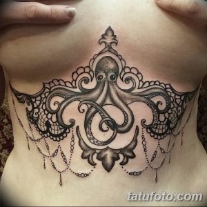 фото рисунок хной под грудью от 29.07.2017 №024 - Drawing henna under the breast