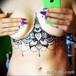 фото рисунок хной под грудью от 29.07.2017 №026 - Drawing henna under the breast