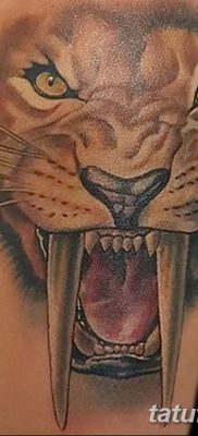 фото тату саблезубый тигр от 25.07.2017 №022 — Tattoo saber-toothed tiger