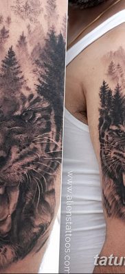 фото тату саблезубый тигр от 25.07.2017 №034 — Tattoo saber-toothed tiger