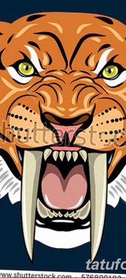 фото тату саблезубый тигр от 25.07.2017 №047 — Tattoo saber-toothed tiger