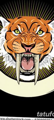 фото тату саблезубый тигр от 25.07.2017 №048 — Tattoo saber-toothed tiger