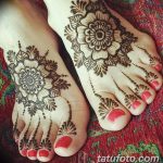 фото Мехенди на пальцах ног от 18.08.2017 №001 - Mehendi on toes_tatufoto.com