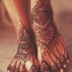 фото Мехенди на пальцах ног от 18.08.2017 №010 - Mehendi on toes_tatufoto.com