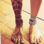 фото Мехенди на пальцах ног от 18.08.2017 №062 - Mehendi on toes_tatufoto.com