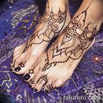 фото Мехенди на пальцах ног от 18.08.2017 №086 - Mehendi on toes_tatufoto.com