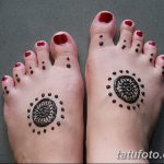 фото Мехенди на пальцах ног от 18.08.2017 №120 - Mehendi on toes_tatufoto.com