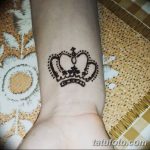 фото Мехенди рисунок корона от 02.08.2017 №005 - Mehendi drawing crown_tatufoto.com