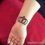 фото Мехенди рисунок корона от 02.08.2017 №022 - Mehendi drawing crown_tatufoto.com