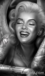фото тату Мэрилин Монро от 08.08.2017 №033 - Tattoo Marilyn Monroe_tatufoto.com