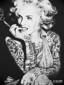 фото тату Мэрилин Монро от 08.08.2017 №034 - Tattoo Marilyn Monroe_tatufoto.com