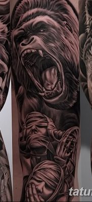 фото тату горилла от 27.08.2017 №043 — Gorilla tattoo — tatufoto.com