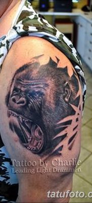 фото тату горилла от 27.08.2017 №062 — Gorilla tattoo — tatufoto.com