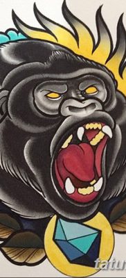 фото тату горилла от 27.08.2017 №132 — Gorilla tattoo — tatufoto.com