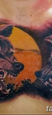 фото тату два волка от 19.08.2017 №001 — Tattoo two wolves_tatufoto.com