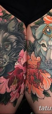 фото тату два волка от 19.08.2017 №004 — Tattoo two wolves_tatufoto.com