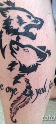 фото тату два волка от 19.08.2017 №020 — Tattoo two wolves_tatufoto.com