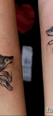 фото тату два волка от 19.08.2017 №021 — Tattoo two wolves_tatufoto.com