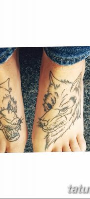 фото тату два волка от 19.08.2017 №028 — Tattoo two wolves_tatufoto.com