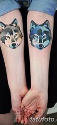 фото тату два волка от 19.08.2017 №033 — Tattoo two wolves_tatufoto.com