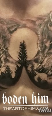 фото тату два волка от 19.08.2017 №035 — Tattoo two wolves_tatufoto.com