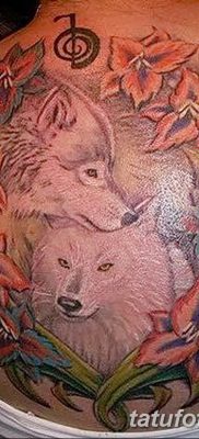 фото тату два волка от 19.08.2017 №042 — Tattoo two wolves_tatufoto.com