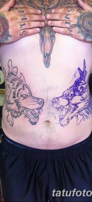 фото тату два волка от 19.08.2017 №044 — Tattoo two wolves_tatufoto.com