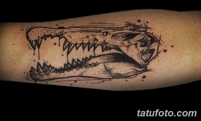 фото тату динозавр от 18.08.2017 №001 — Dinosaur tattoo_tatufoto.com