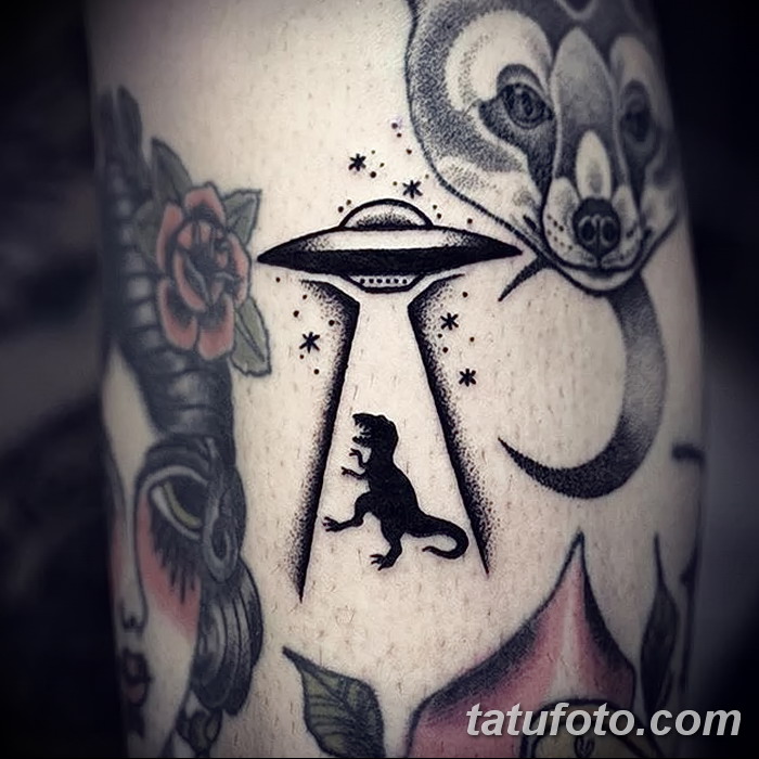 фото тату динозавр от 18.08.2017 №002 — Dinosaur tattoo_tatufoto.com