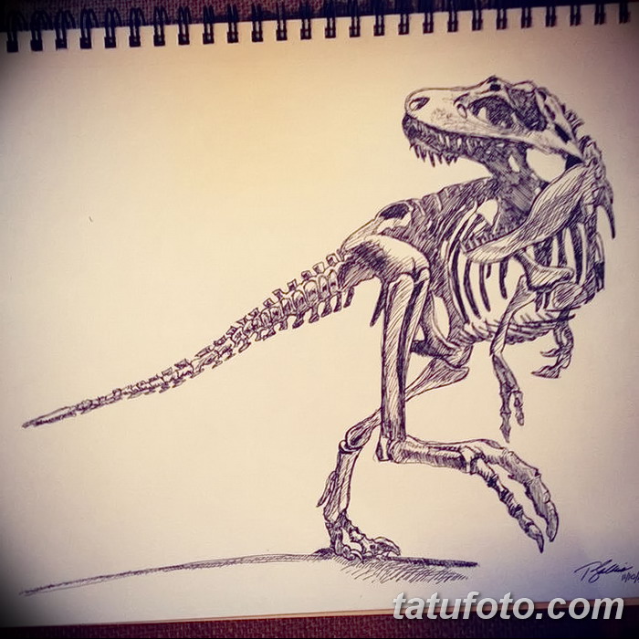 фото тату динозавр от 18.08.2017 №004 — Dinosaur tattoo_tatufoto.com