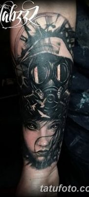 фото тату противогаз от 11.08.2017 №002 — Tattoo gas mask_tatufoto.com