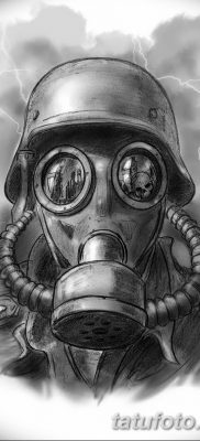 фото тату противогаз от 11.08.2017 №010 — Tattoo gas mask_tatufoto.com