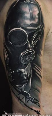 фото тату противогаз от 11.08.2017 №011 — Tattoo gas mask_tatufoto.com