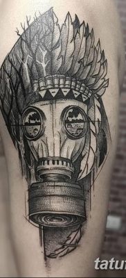 фото тату противогаз от 11.08.2017 №012 — Tattoo gas mask_tatufoto.com