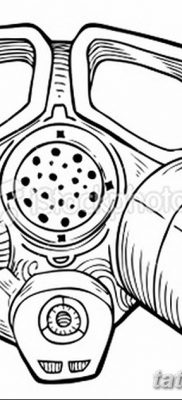 фото тату противогаз от 11.08.2017 №030 — Tattoo gas mask_tatufoto.com