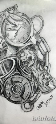 фото тату противогаз от 11.08.2017 №042 — Tattoo gas mask_tatufoto.com