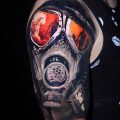 фото тату противогаз от 11.08.2017 №063 - Tattoo gas mask_tatufoto.com