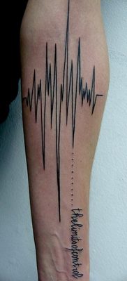 фото тату прямая линия (полоса) от 11.08.2017 №008 — Straight line tattoo