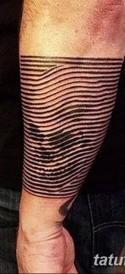 фото тату прямая линия (полоса) от 11.08.2017 №023 — Straight line tattoo
