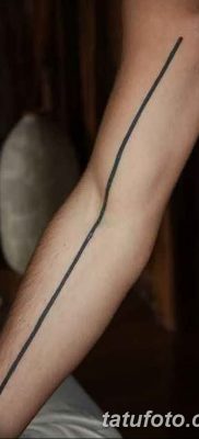 фото тату прямая линия (полоса) от 11.08.2017 №025 — Straight line tattoo