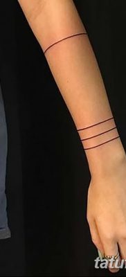 фото тату прямая линия (полоса) от 11.08.2017 №032 — Straight line tattoo